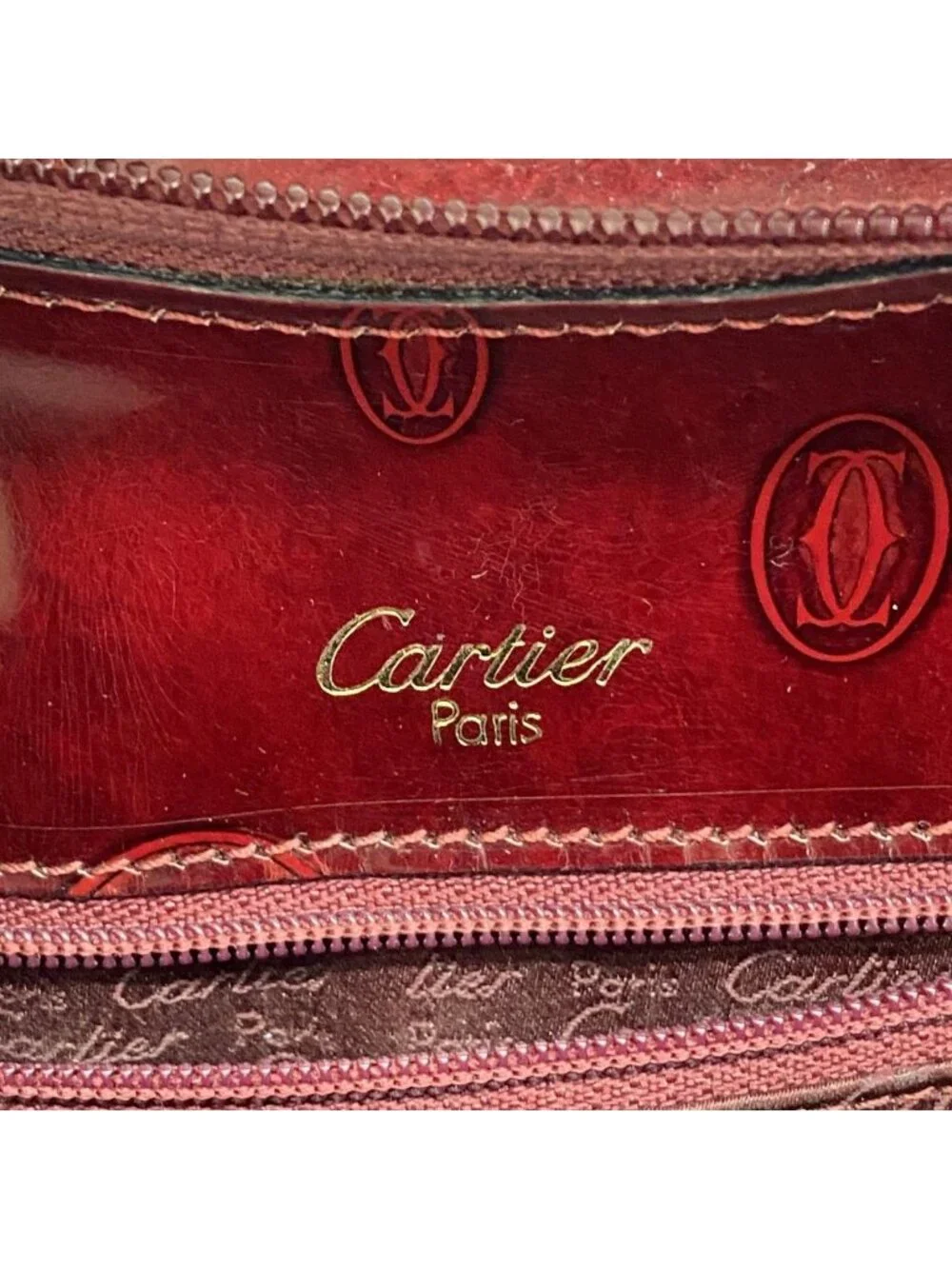 Cartier Backpack Happy Birthday Leather Bordeaux Gold